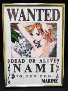 ワンピース宝石画 ナミ手配書 スタンド式 宝石鑑別書付 ONE PIECE宝石画