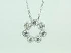 K18WGダイヤペンダントネックレス 0.21CT